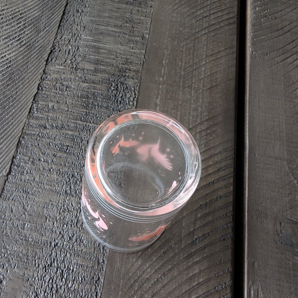 Vintage Hazel Atlas Pink Rooster Juice Glass 3" MCM Retro - Picture 4 of 5